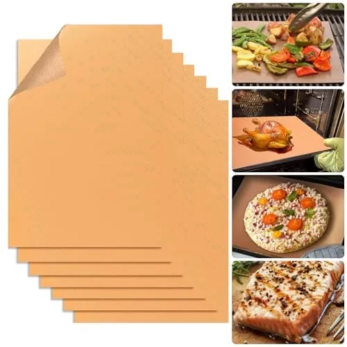 Grill Mats for Outdoor Grill, Set of 7 Heavy Duty Grilling Mats, 15.75 x 13 Inch