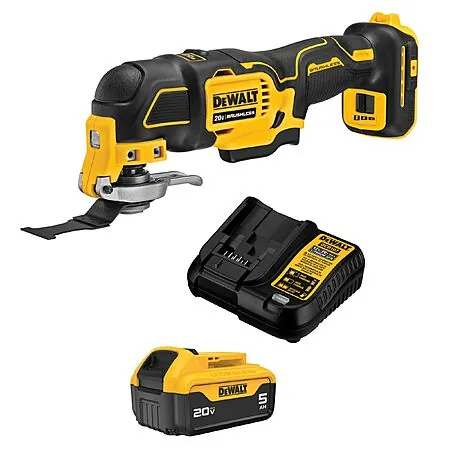 DEWALT 20V Max Cordless Brushless 3-Speed Oscillating Multi-Tool + 5Ah Battery