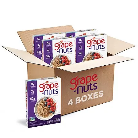 4-Pk 20.5-Oz Post Grape Nuts Original Breakfast Cereal