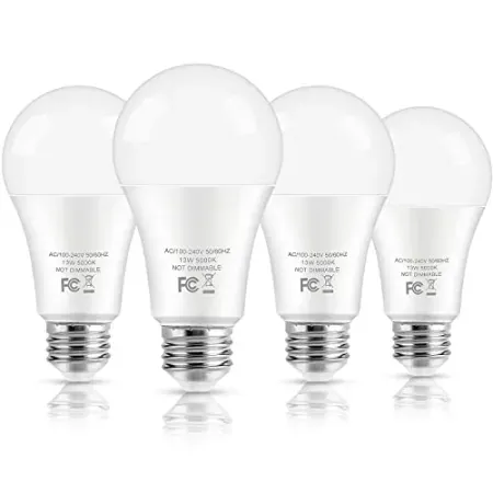 4-Pack Brightever 100W-Equivalent 5000K LED Light Bulbs