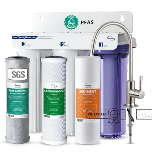 iSpring US31-PF 3-Stage Under Sink Water Filter System with Faucet