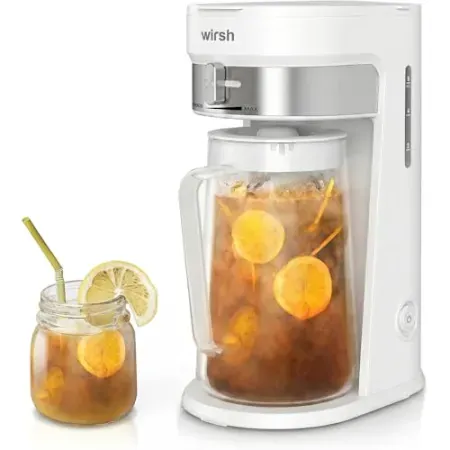 wirsh Iced Tea & Coffee Maker with 3-Quart Glass Pitcher