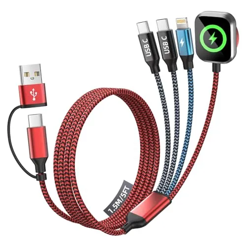 Dual Type-C 4 in 2 Multi Charging Cable
