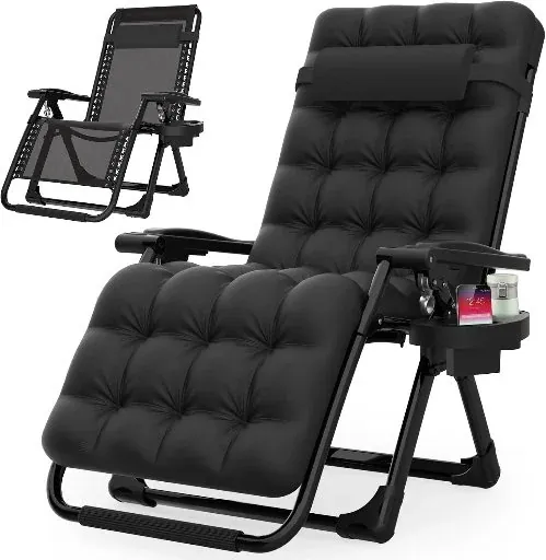 Suteck Zero Gravity Reclining Camping Chair with Removable Cushion