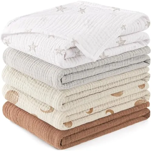Susurration Muslin Burp Cloths 5 Pack