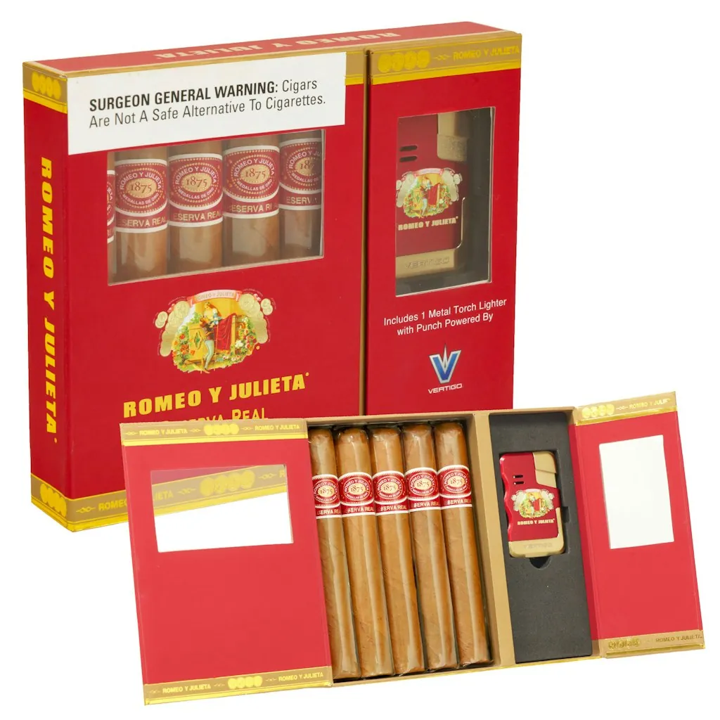 Romeo y Julieta Reserva Real Ultimate Toro 5-Cigar Box + Vertigo Torch