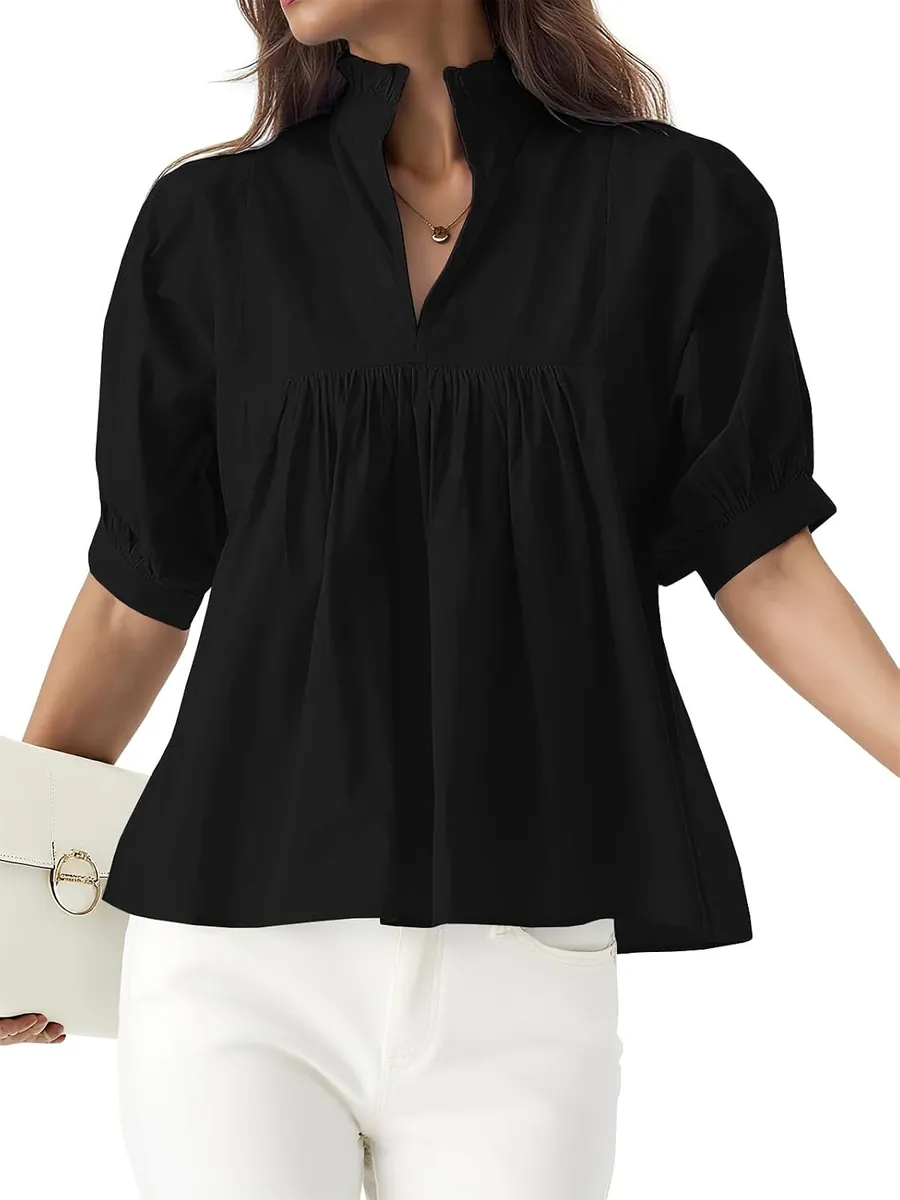 YIGAMA Women’s Babydoll Peplum Top