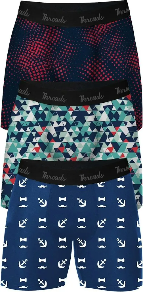 Threads Premium Basics 6" Ultra-Soft Boxer Briefs 3-Pack