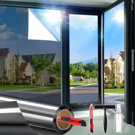 Dwersty 17.5" x 78.7" UV Blocking One Way Daytime Window Privacy Film