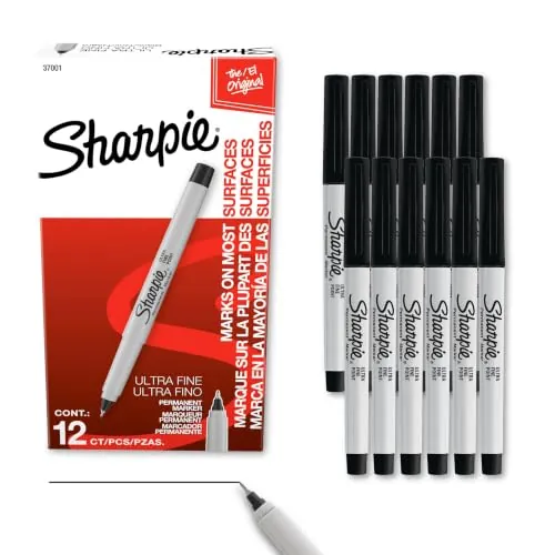 Sharpie Ultra Fine Tip Permanent Markers 12-Count