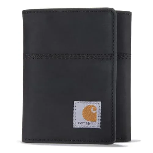 Carhartt Men’s Saddle Leather Trifold Wallet