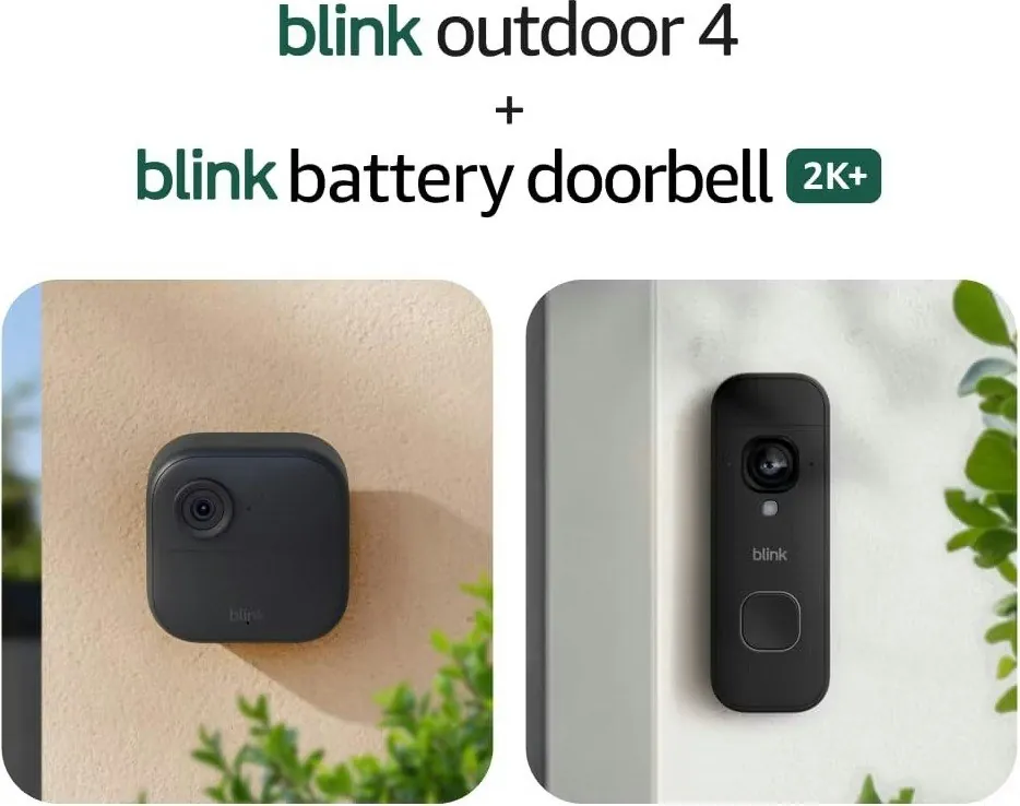 Blink Outdoor 4 & Battery Doorbell 2K+ Bundle