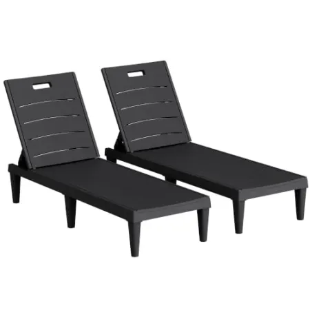 Set-of-2 Homall Patio Chaise Lounge Chairs