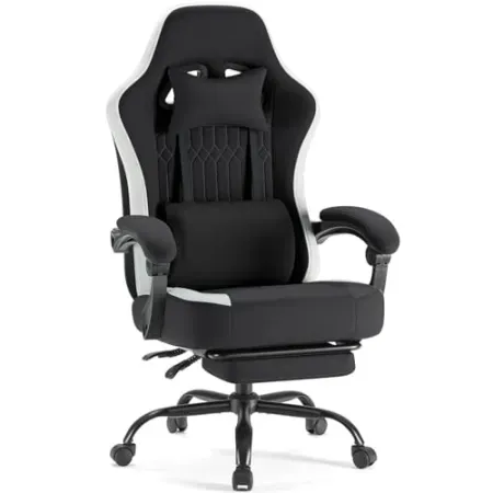 DUMOS Ergonomic Gaming Chair with Footrest
