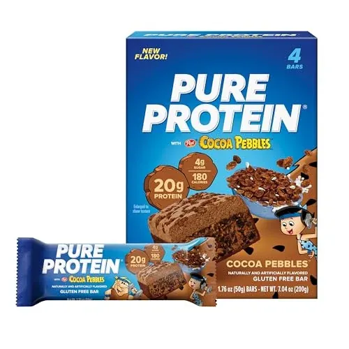 Pure Protein Cocoa PEBBLES 20g Protein Bars 4-Count