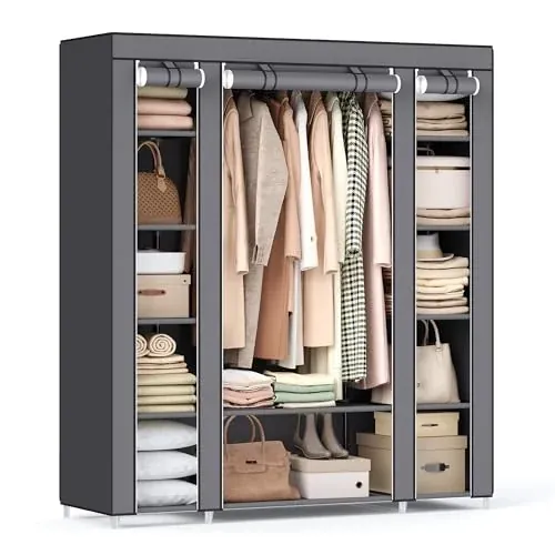 SONGMICS Portable Closet Wardrobe Clothes Storage Organizer