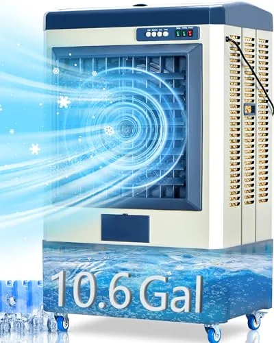 Uthfy 41" Swamp Cooler 4800 CFM with 10.6 Gallon Water Tank