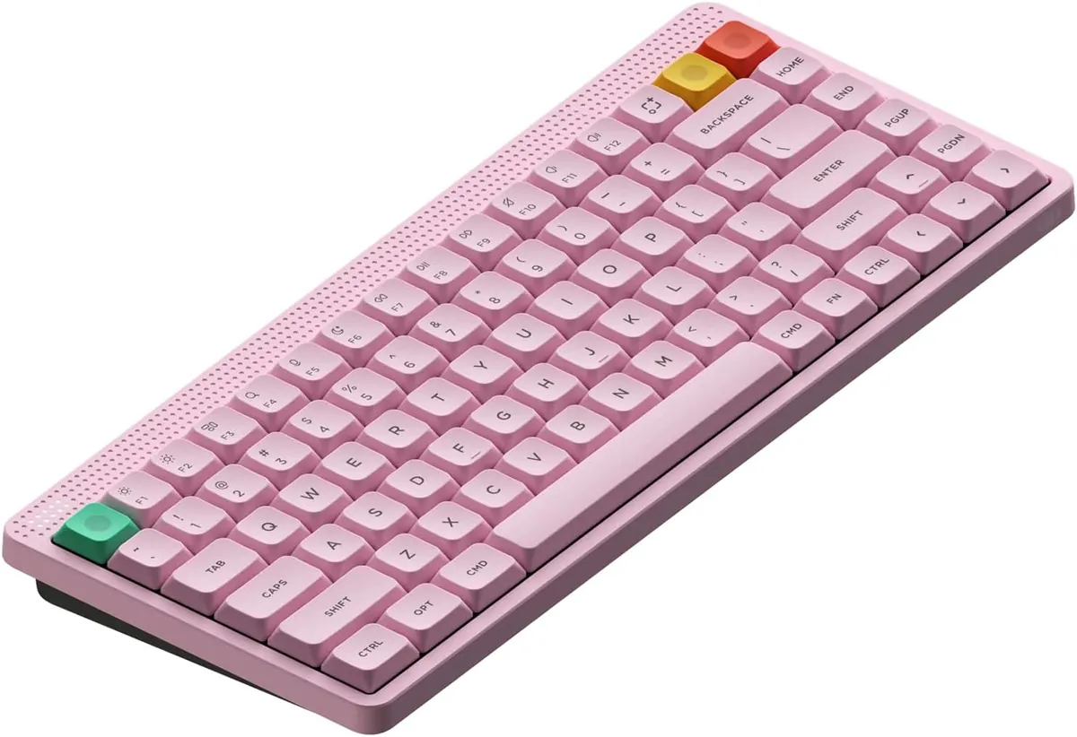 nuphy Node75 Tri-Mode Wireless Mechanical Keyboard Gray-Blush Nano Switch