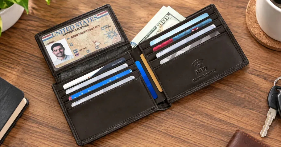 Men’s RFID-Blocking Leather Wallet