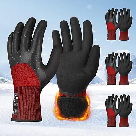 3-pr Schwer 3/4 Double-Dipped Coating Winter Work Gloves