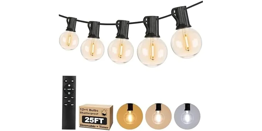 Bosceos 25FT G40 String Lights