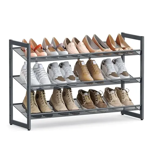 SONGMICS Metal Shoe Rack 3-Tier