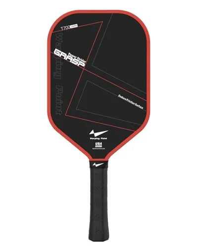 Warping Point Pickleball Paddle, T700 Raw Carbon Fiber, 13mm Polymer Core