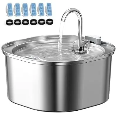 PEKTACO Cat Water Fountain 3.2L with 6 Filters