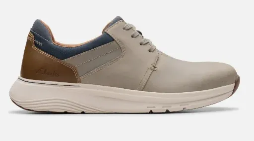 Clarks Men's Motion Trek PT Slip-On Shoes Grey Leather