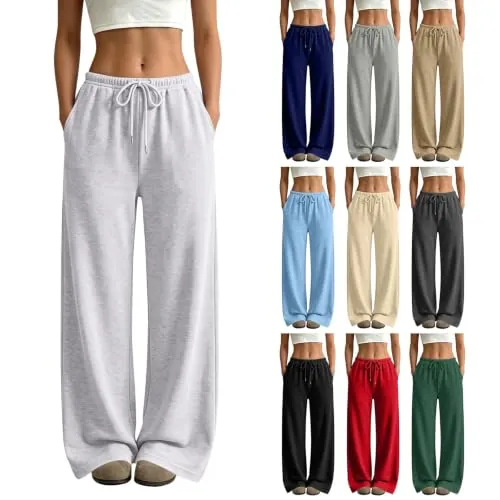 Women's Wide Leg Low Rise Sweatpants