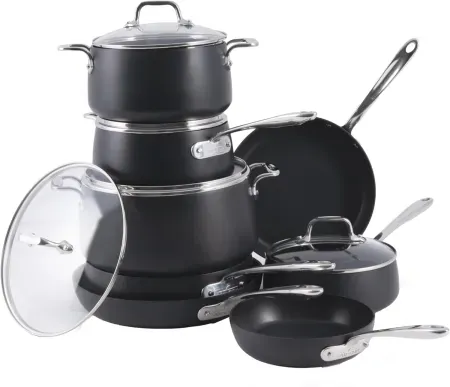 13-Piece All-Clad HA1 Hard Anodized Nonstick Cookware Set