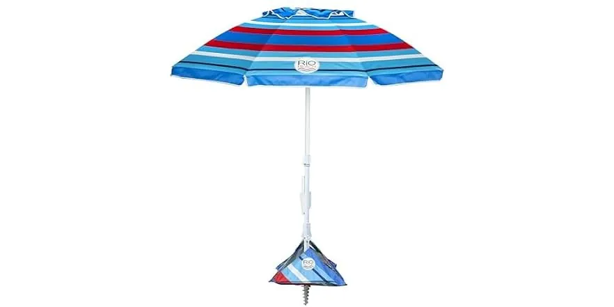 Rio Brands 6.5' Tilt Portable Beach Umbrella