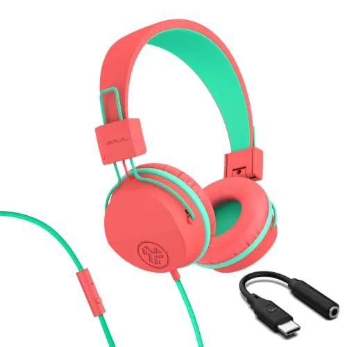 JLab JBuddies Studio Kids Wired Headphones w/ USB-C Adapter