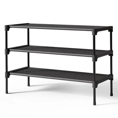 Kitsure Shoe Rack 27.5" Wide 3 Tier