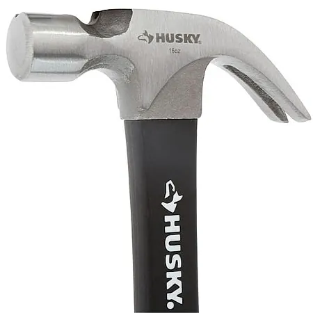 16oz. Husky Fiberglass Claw Hammer w/ Ergonomic Grip
