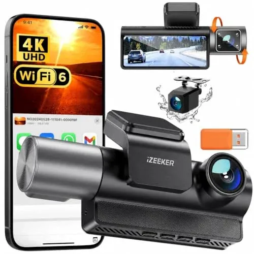 iZEEER iD320 3CH 4K+1080P+1080P Dash Cam with Wi-Fi 6
