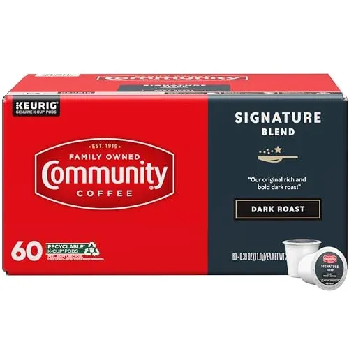 Community Coffee Signature Blend Dark Roast 60 Count Coffee Pods