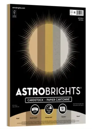 50-Count Astrobrights 8.5" x 11" Cardstock