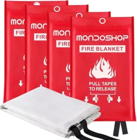 4-Pack Mondoshop 40" x 40" Fire Blanket