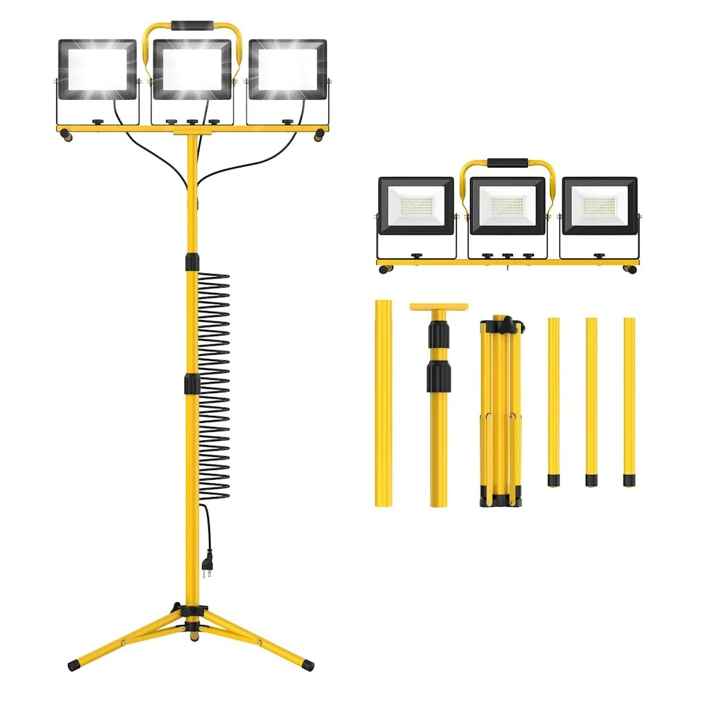 3-Head LED 21,000-Lumen Work Light