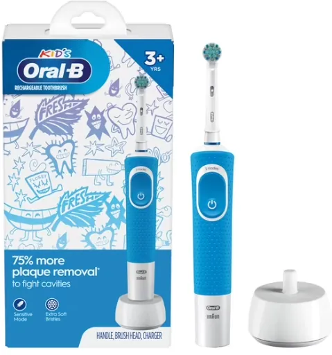 Oral-B Kids Electric Toothbrush with Sensitive Brush Head and Timer