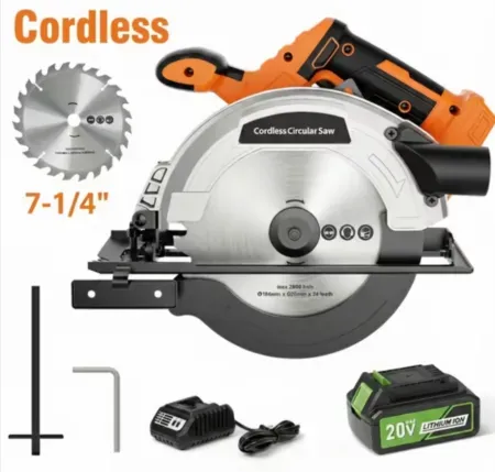 GASKY 7-1/4 inch Cordless Circular Saw w/ 4.0Ah Battery