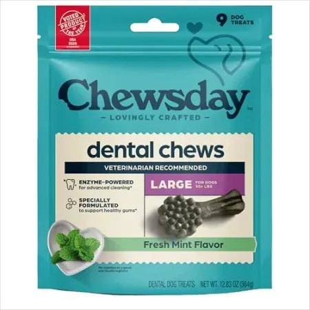 9-Count Chewsday Fresh Mint Flavor Dental Chews (12.83oz)
