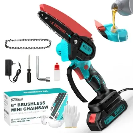 K VOLTKORE 6" Brushless Cordless Mini Chainsaw