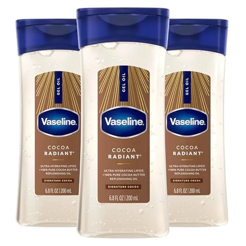Vaseline Cocoa Radiant Body Oil Gel 6.8oz 3-Pack