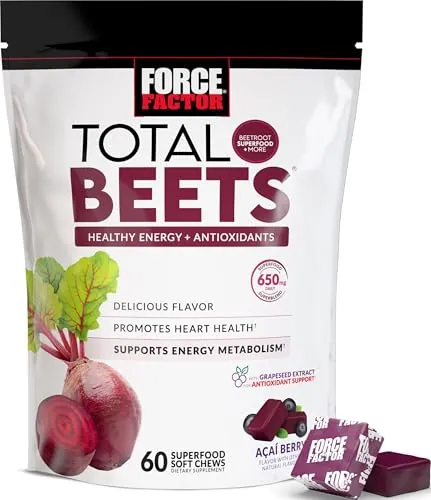 60-Count Force Factor Total Beets Soft Chews Heart Health Supplement