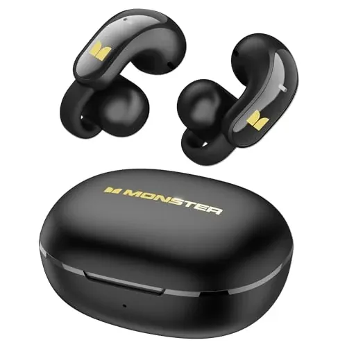 Monster AC228 Open Ear Headphones, 24-Hour Battery Life, IPX5 Water Resistant, Bluetooth 6.0