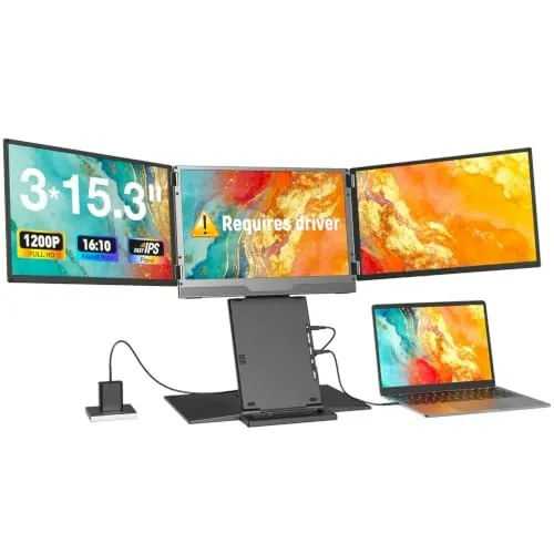 Quad 15.3" 1200P Laptop Screen Extender