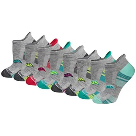8-Pair Saucony Women's RunDry Low Cut Athletic Socks