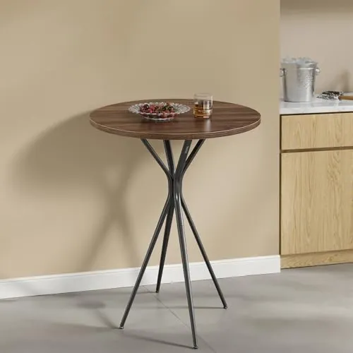 VASAGLE Round Cocktail High Top Pub Bistro Table